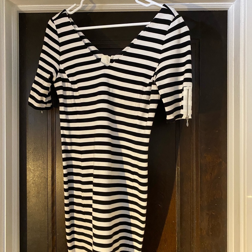 Banana Republic black and white striped dress!